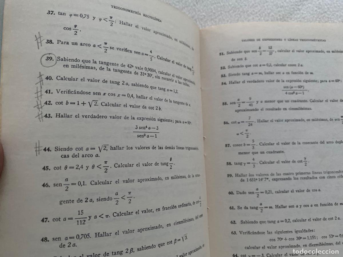 Libros de segunda mano de ciencias: &Aacute;LGEBRA - TRIGONOMETR&Iacute;A - GARCIA ARDURA - EJERCICIOS Y PROBLEMAS - Foto 8