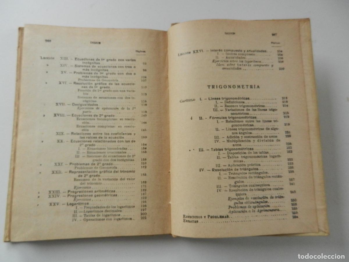 Libros de segunda mano de ciencias: ALGEBRA Y TRIGONOMETR&Iacute;A - EDICIONES BRU&Ntilde;O 1950. - Foto 5