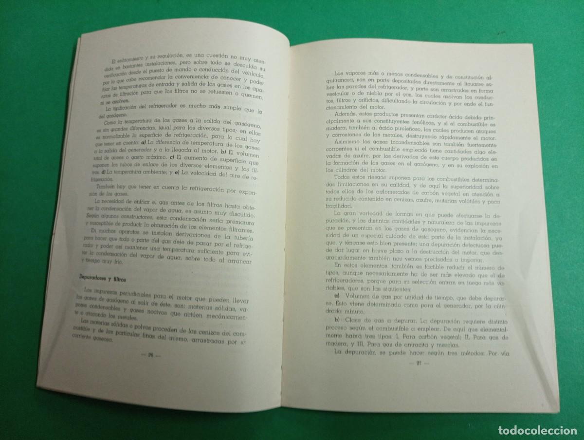 Libros de segunda mano de ciencias: Antiguo libro El Presente Espa&ntilde;ol de los Veh&iacute;culos con Gas&oacute;geno. Madrid 1942. - Foto 3
