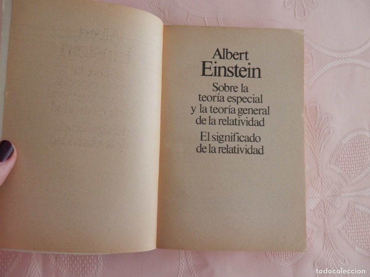 Libros de segunda mano de ciencias: El significado de la relatividad. Albert Einstein. Planeta-Agostini 1985 - Foto 4