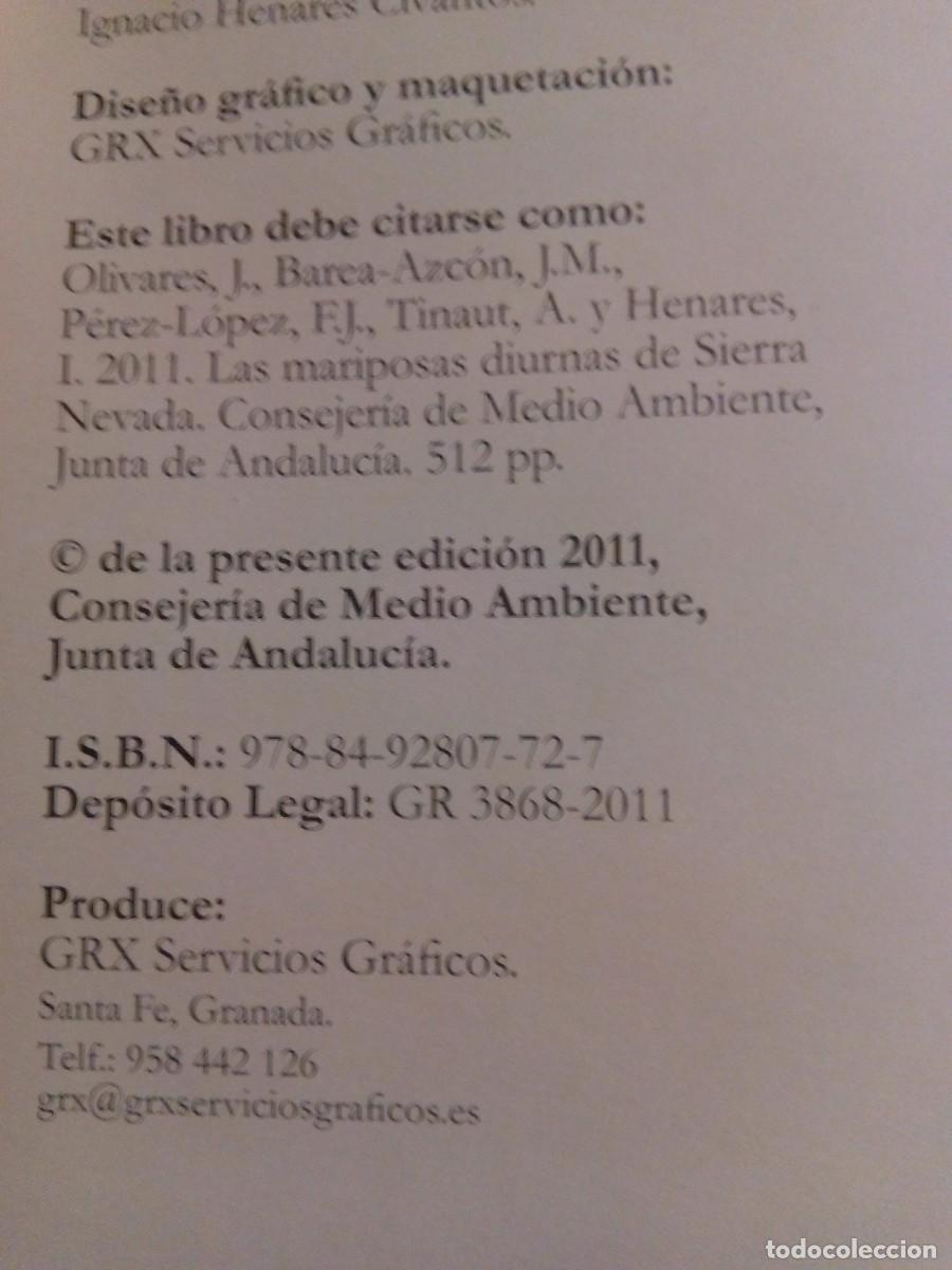 Libros de segunda mano: LAS MARIPOSAS DIURNAS DE SIERRA NEVADA / VV.AA - Foto 3