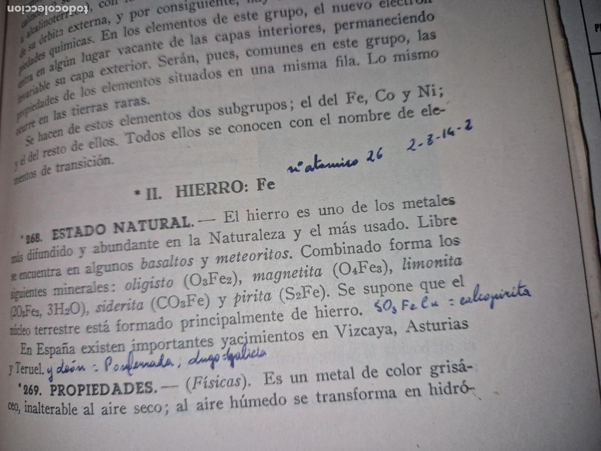 Libros de segunda mano de ciencias: ELEMENTOS DE QUIMICA - 6 CURSO BACHILLERATO- DE CABEZAS SERRA - Foto 8