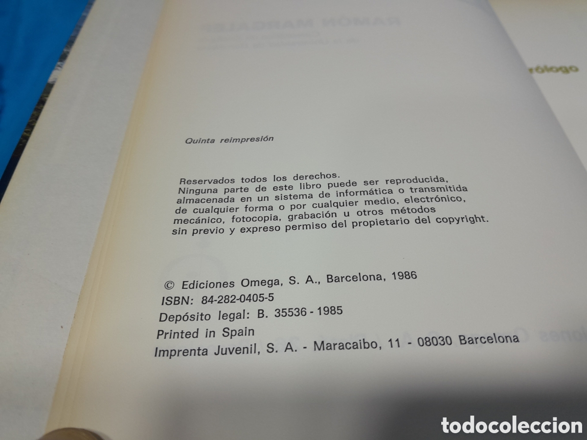 Libros de segunda mano: ECOLOG&Iacute;A - RAM&Oacute;N MENGUAL, 1986 - Foto 2