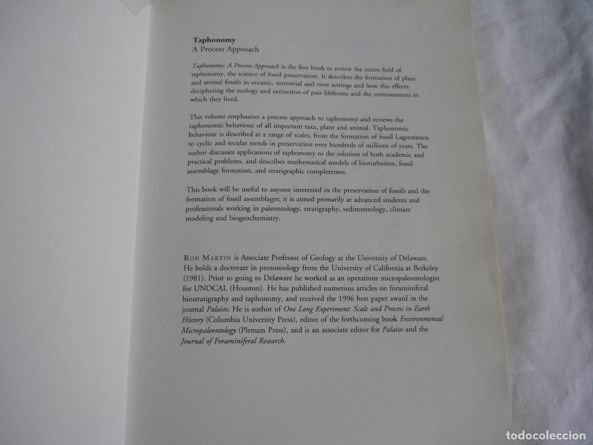 Libros de segunda mano: Thaphonomy, a process aproach, R.E. Martin 1999, en ingl&eacute;s - Foto 5