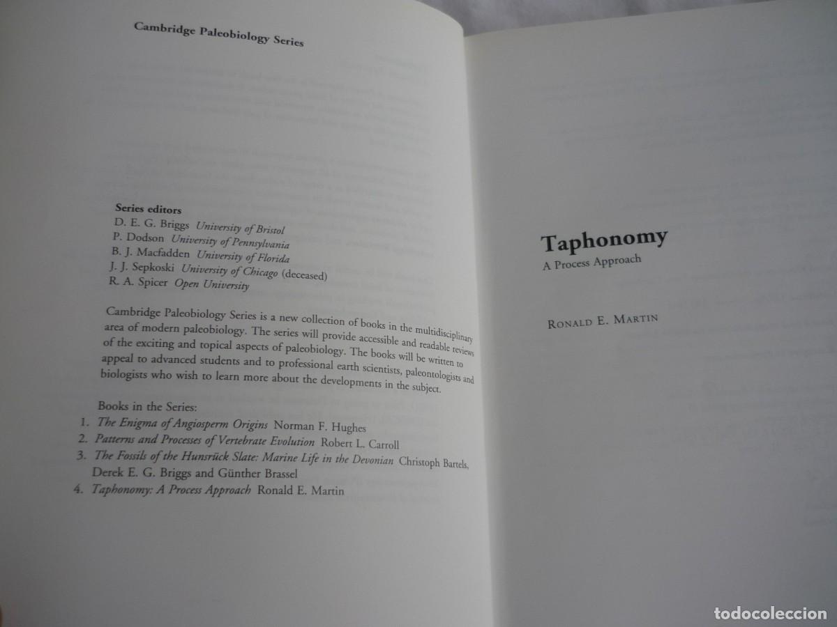 Libros de segunda mano: Thaphonomy, a process aproach, R.E. Martin 1999, en ingl&eacute;s - Foto 6