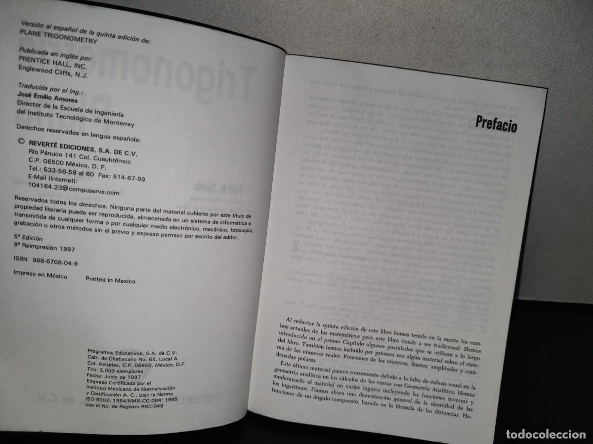 Libros de segunda mano de ciencias: 118- TRIGONOMETR&Iacute;A - FRED W. SPARKS, PAUL K. REES - Foto 5