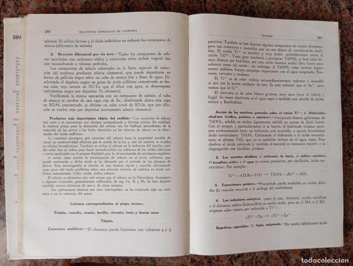Libros de segunda mano de ciencias: QUIMICA ANALITICA CUALITATIVA - BURRIEL - Foto 4