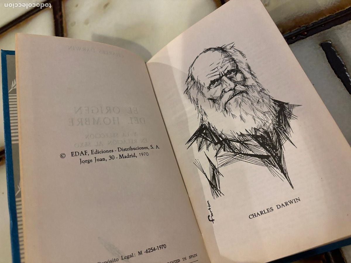 Libros de segunda mano: El origen del hombre. Charles Darwin. Edaf. PEDIDO M&Iacute;NIMO 5&euro; - Foto 3