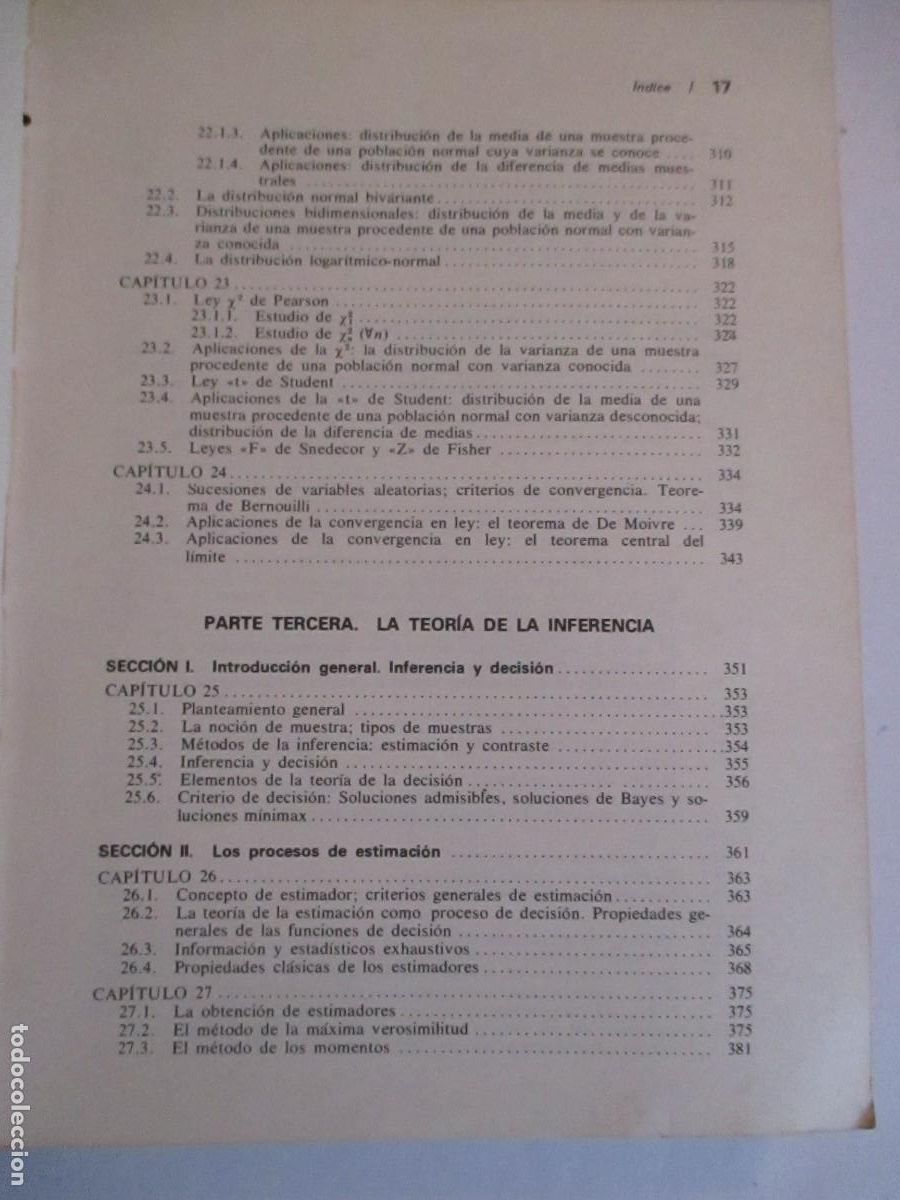 Libros de segunda mano de ciencias: M. L&Oacute;PEZ CACHERO Fundamentos y m&eacute;todos de estad&iacute;stica W30948 - Foto 6