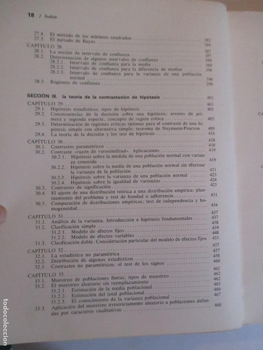 Libros de segunda mano de ciencias: M. L&Oacute;PEZ CACHERO Fundamentos y m&eacute;todos de estad&iacute;stica W30948 - Foto 7