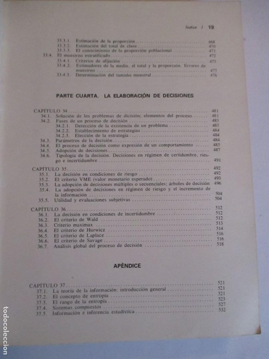 Libros de segunda mano de ciencias: M. L&Oacute;PEZ CACHERO Fundamentos y m&eacute;todos de estad&iacute;stica W30948 - Foto 8