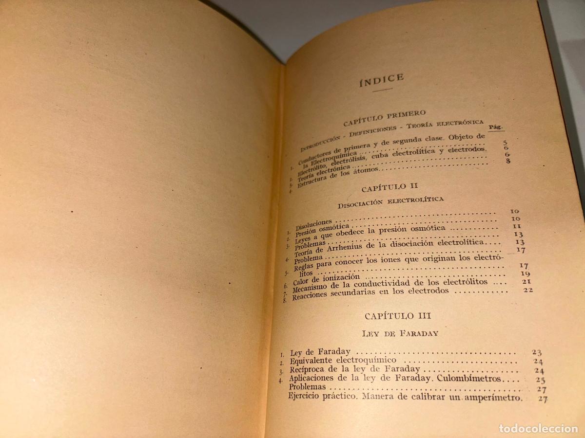 Libros de segunda mano de ciencias: INTRODUCCION A LA ELECTROQUIMICA DR. ANTONIO RIUS Y MIR&Oacute; ED. CALPE 1922 - Foto 2