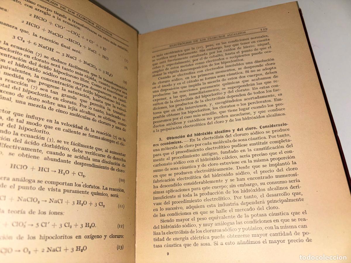 Libros de segunda mano de ciencias: INTRODUCCION A LA ELECTROQUIMICA DR. ANTONIO RIUS Y MIR&Oacute; ED. CALPE 1922 - Foto 6