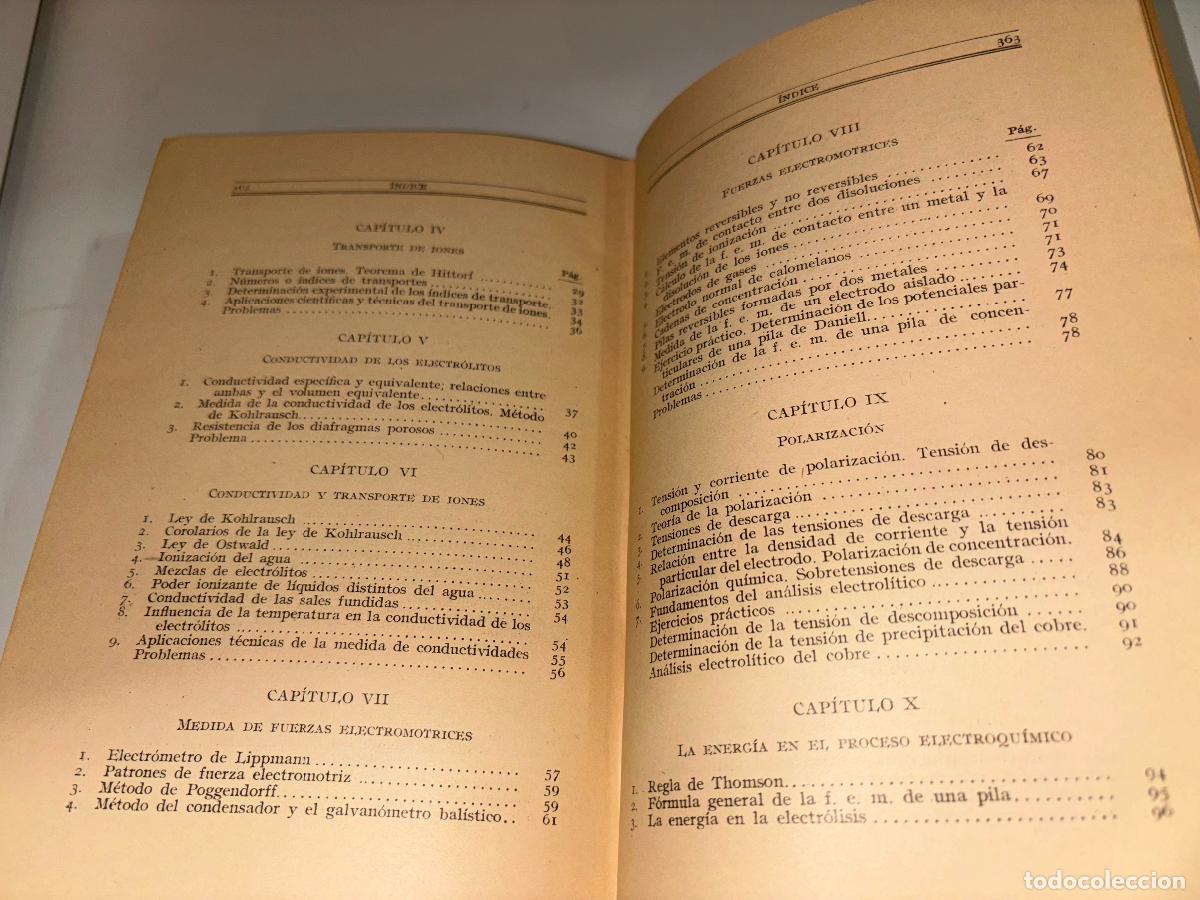 Libros de segunda mano de ciencias: INTRODUCCION A LA ELECTROQUIMICA DR. ANTONIO RIUS Y MIR&Oacute; ED. CALPE 1922 - Foto 13