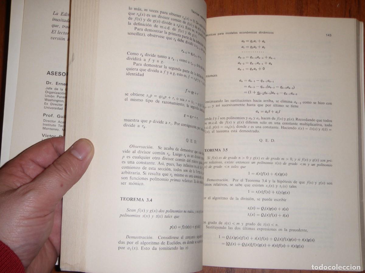 Libros de segunda mano de ciencias: TECNICAS MATEM&Aacute;TICAS DE AN&Aacute;LISIS ECON&Oacute;MICO - Foto 4