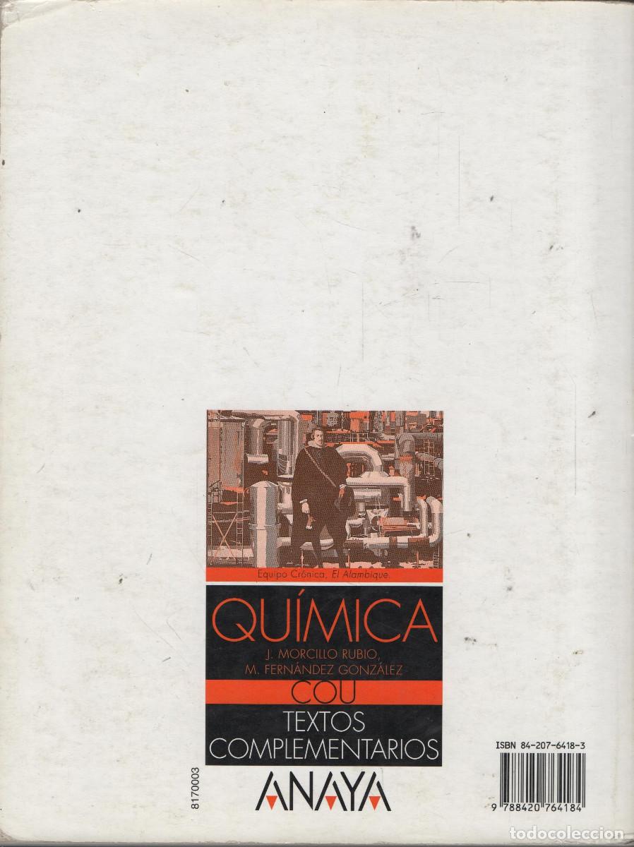Libros de segunda mano de ciencias: Qu&iacute;mica. Textos complementarios. COU. VVAA. Anaya. 1995. - Foto 2