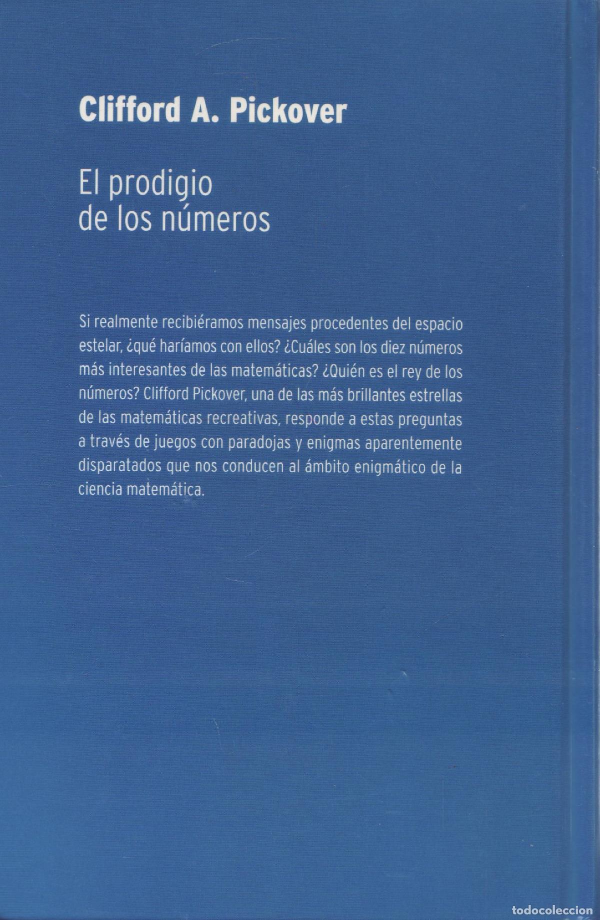 Libros de segunda mano de ciencias: El prodigio de los numeros - A. Pickover, Clifford - Foto 3