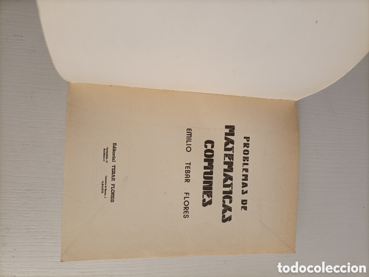 Libros de segunda mano de ciencias: Problemas de matem&aacute;ticas comunes. Emilio T&eacute;bar flores - Foto 8