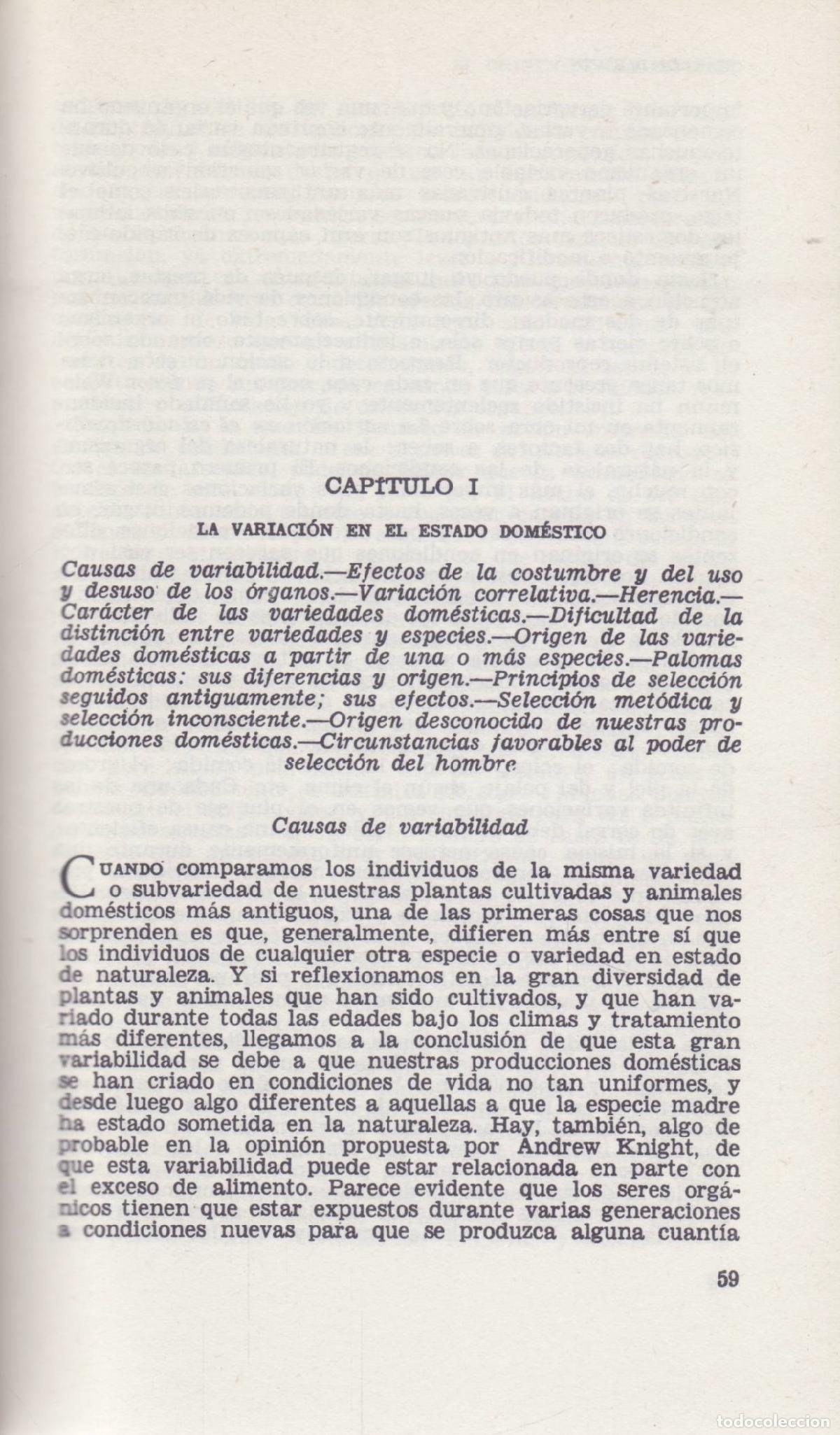 Libros de segunda mano: El origen de las especies - Darwin, Charles - Foto 2