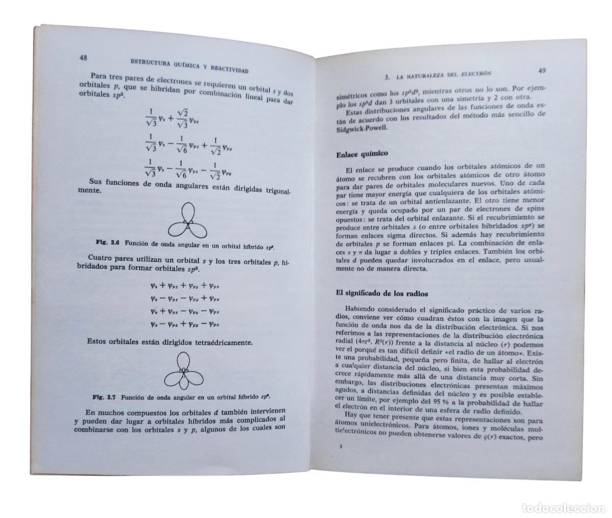 Libros de segunda mano de ciencias: ESTRUCTURA QUIMICA Y REACTIVIDAD / B.R. EGGINS. MUY BUEN ESTADO. - Foto 6
