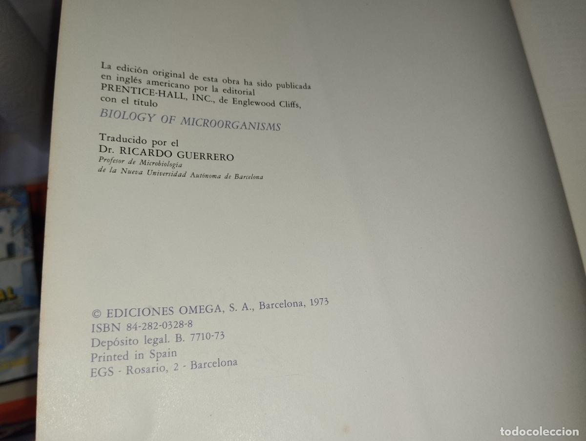 Libros de segunda mano: BIOLOG&Iacute;A DE LOS MICROORGANISMOS // ED. OMEGA - Foto 2