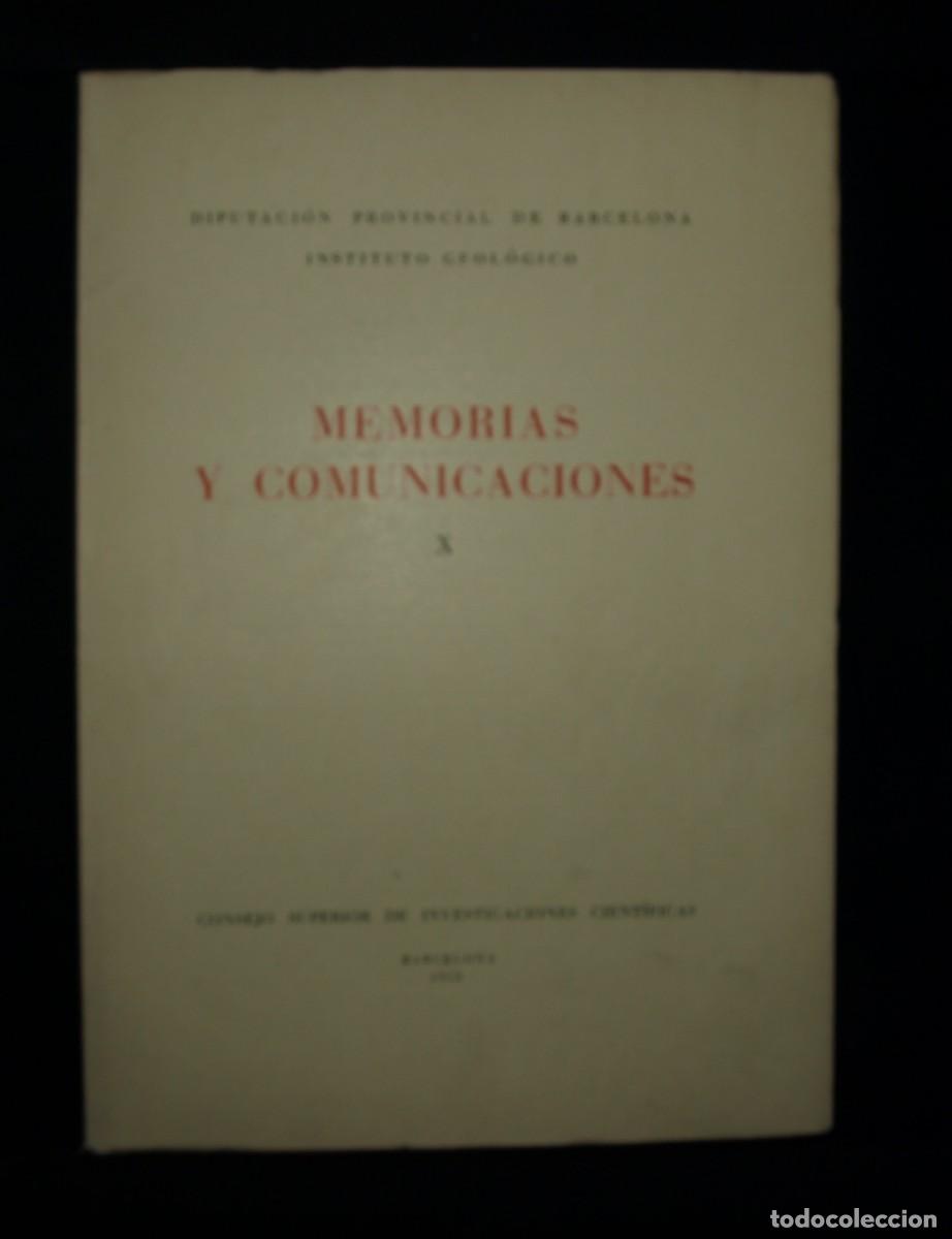 Libros de segunda mano: MEMORIAS Y COMUNICACIONES X - INSTITUTO GEOLOGICO - Foto 1