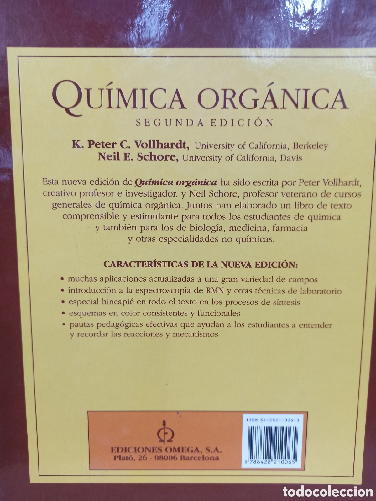 Libros de segunda mano de ciencias: QU&Iacute;MICA ORG&Aacute;NICA - Vollhardt * Schore - Foto 2