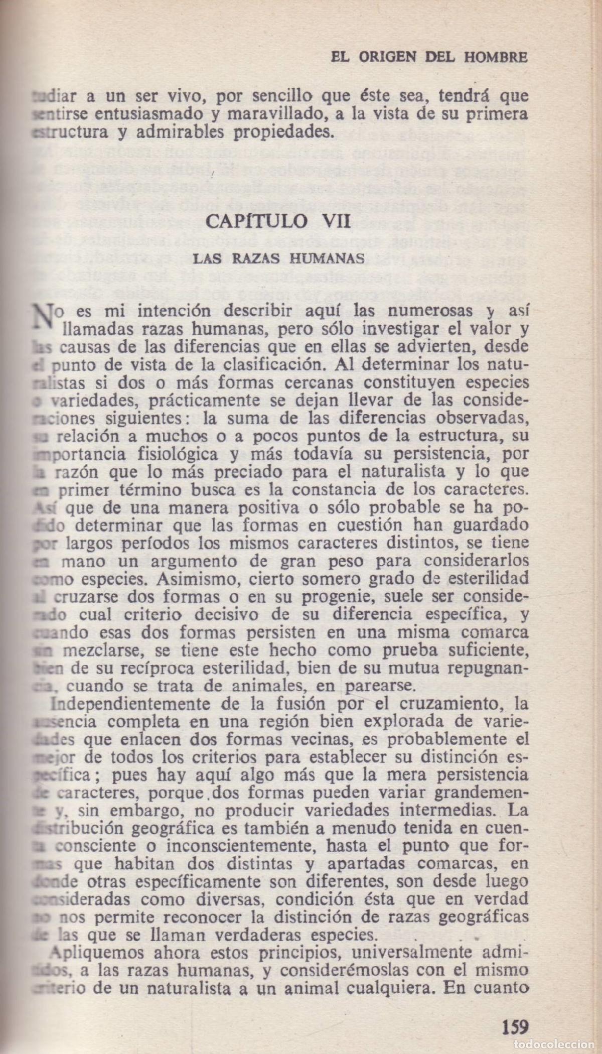 Libros de segunda mano: El origen del hombre - Darwin, Charles - Foto 2
