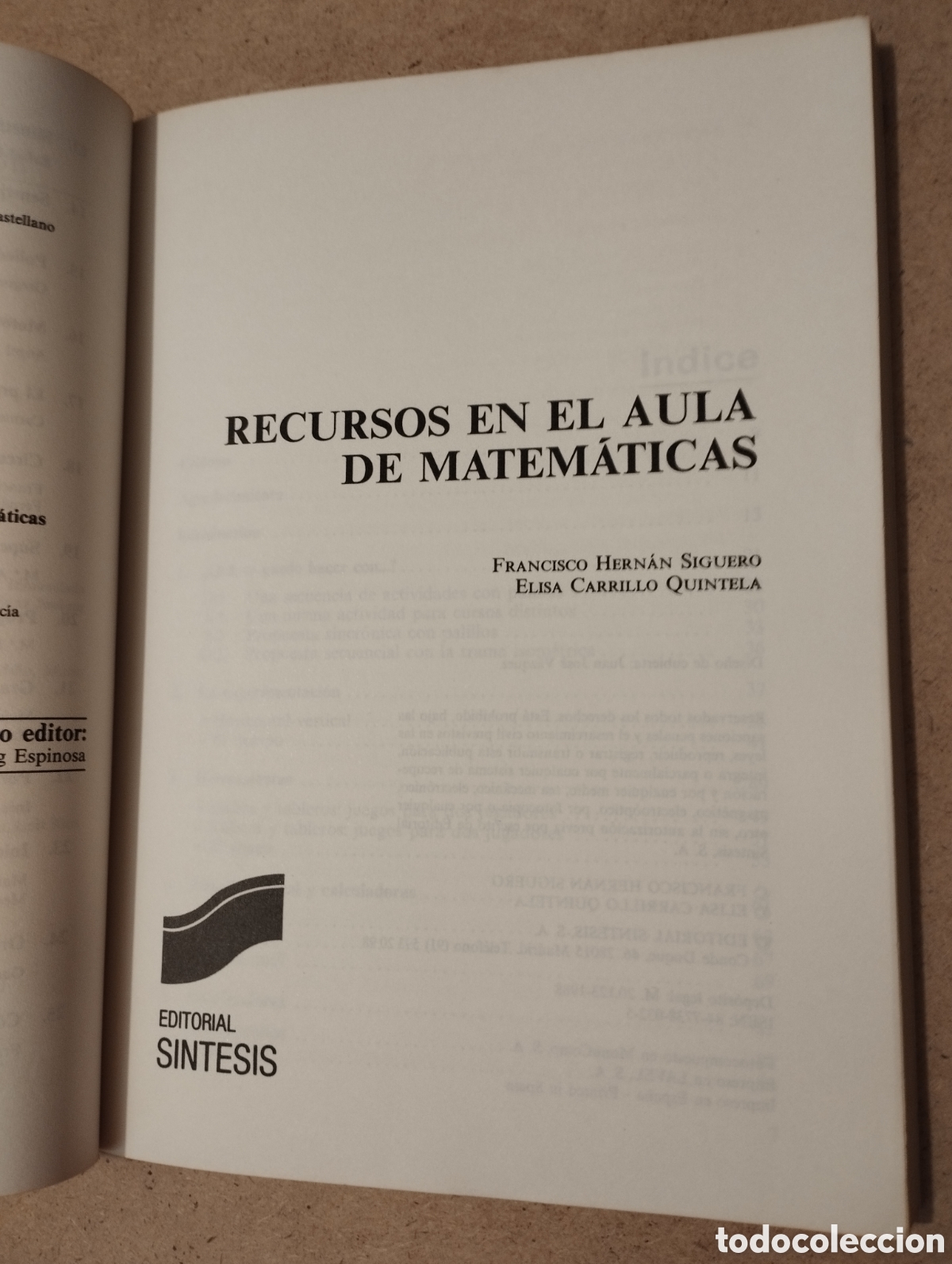 Libros de segunda mano de ciencias: RECURSOS EN EL AULA DE MATEM&Aacute;TICAS (FRANCISCO HERN&Aacute;N / ELISA CARRILLO) - Foto 3
