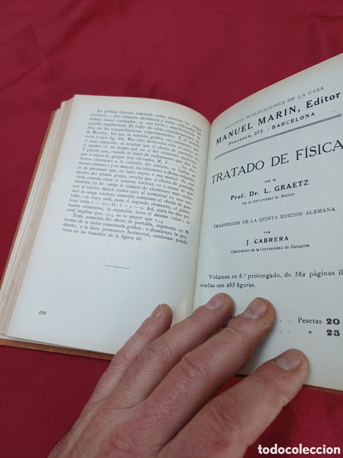 Libros de segunda mano de ciencias: LIBRO, LOS SILLARES DEL UNIVERSO MATERIAL, F&Iacute;SICA AT&Oacute;MICA,1939 - Foto 17
