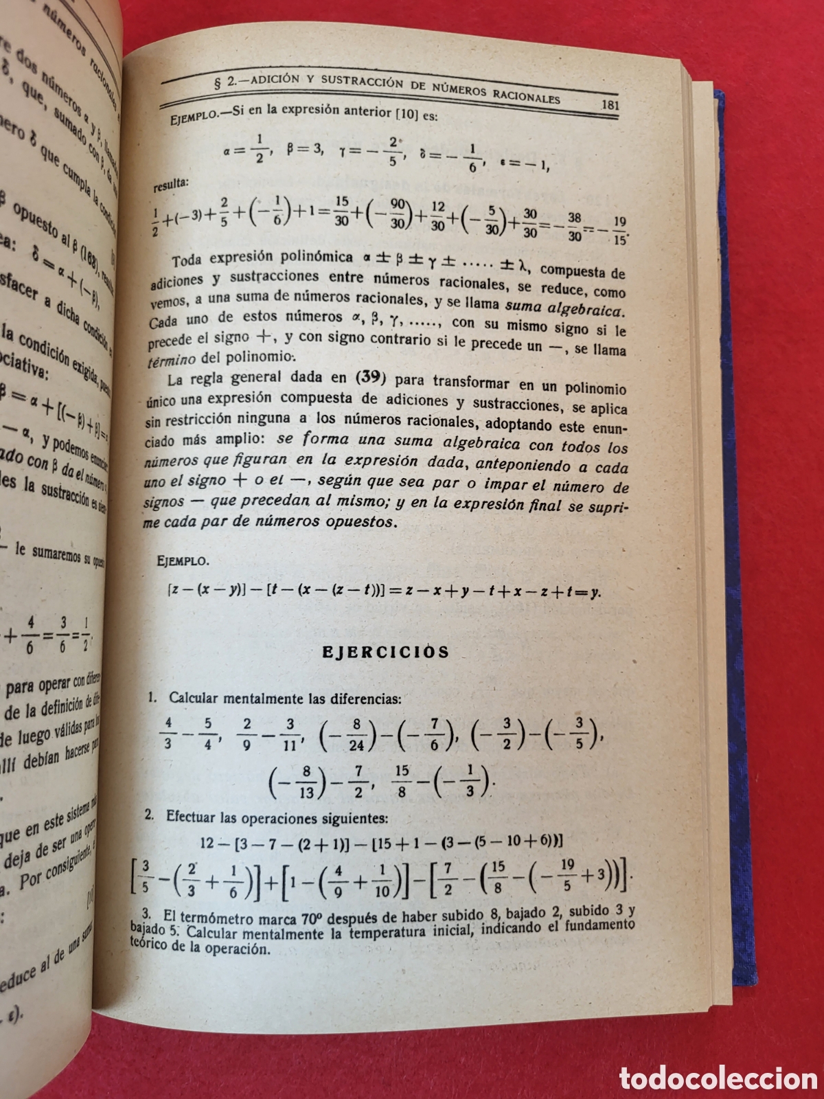 Libros de segunda mano de ciencias: AN&Aacute;LISIS ALGEBRAICO REY PASTOR. 1953 - Foto 4