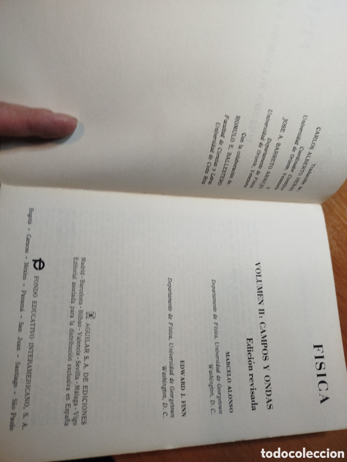 Libros de segunda mano de ciencias: F&iacute;sica campos y ondas. Marcelo Alonso. Vol 2 - Foto 3