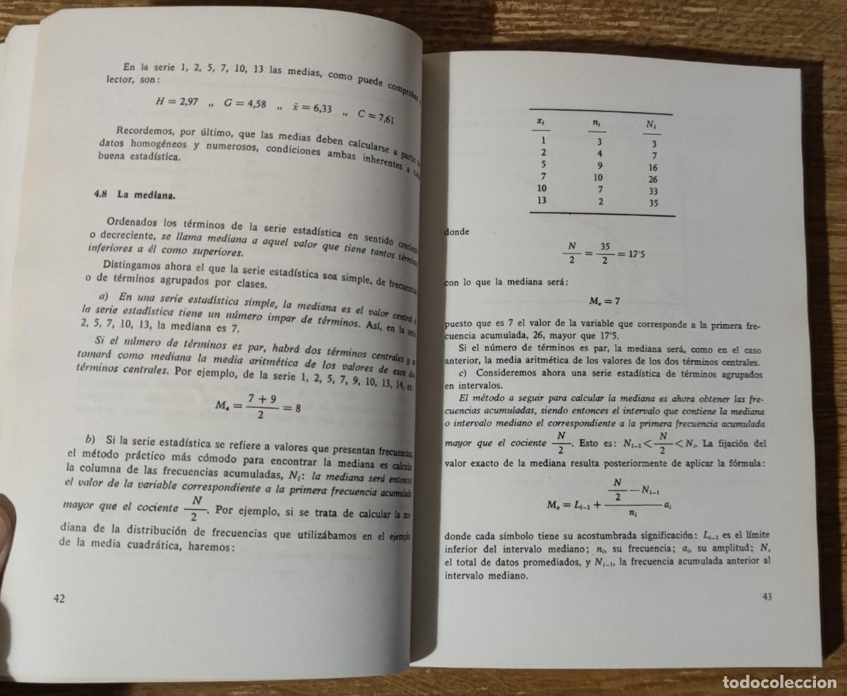 Libros de segunda mano de ciencias: Libro - Estad&iacute;stica intermedia (1981) J. Lobez Urqu&iacute;a y E. Casa Aruta - Foto 4