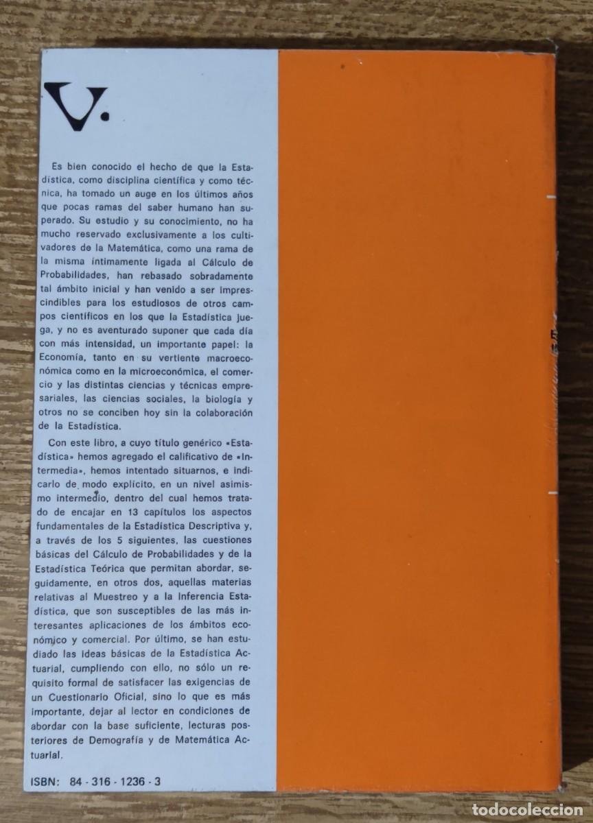 Libros de segunda mano de ciencias: Libro - Estad&iacute;stica intermedia (1981) J. Lobez Urqu&iacute;a y E. Casa Aruta - Foto 5
