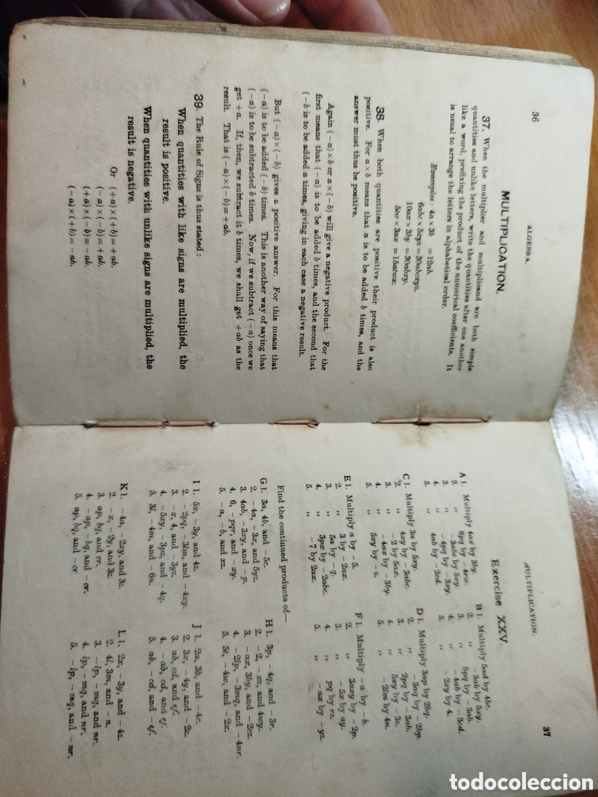 Libros de segunda mano de ciencias: &Aacute;lgebra dougall s.1. en ingl&eacute;s - Foto 2