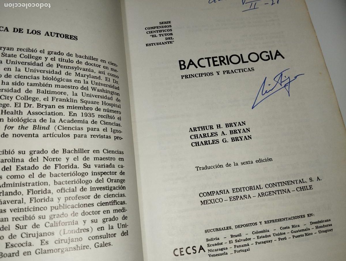Libros de segunda mano: LIBRO COMPENDIOS CIENTIFICOS BACTERIOLOG&Iacute;A ED. CECSA - Foto 2