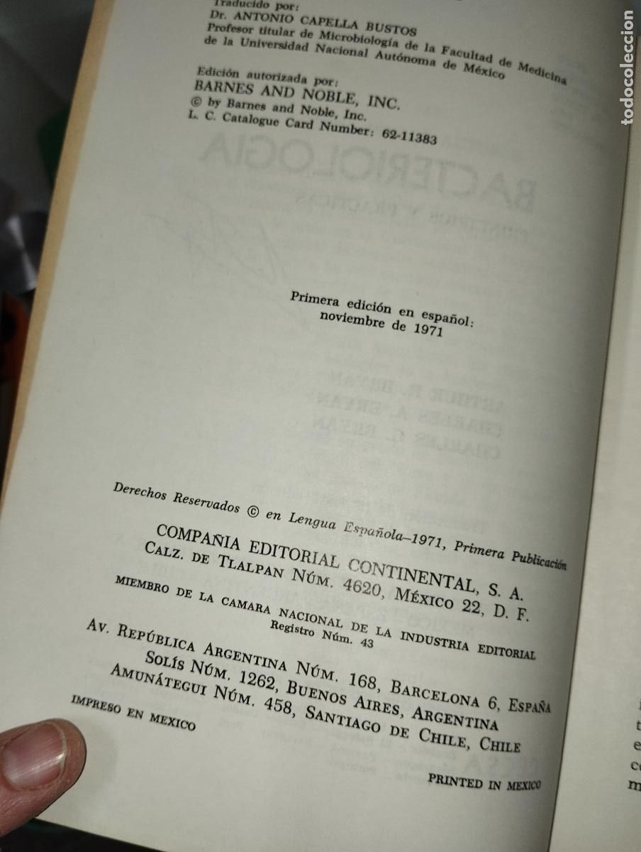 Libros de segunda mano: LIBRO COMPENDIOS CIENTIFICOS BACTERIOLOG&Iacute;A ED. CECSA - Foto 3