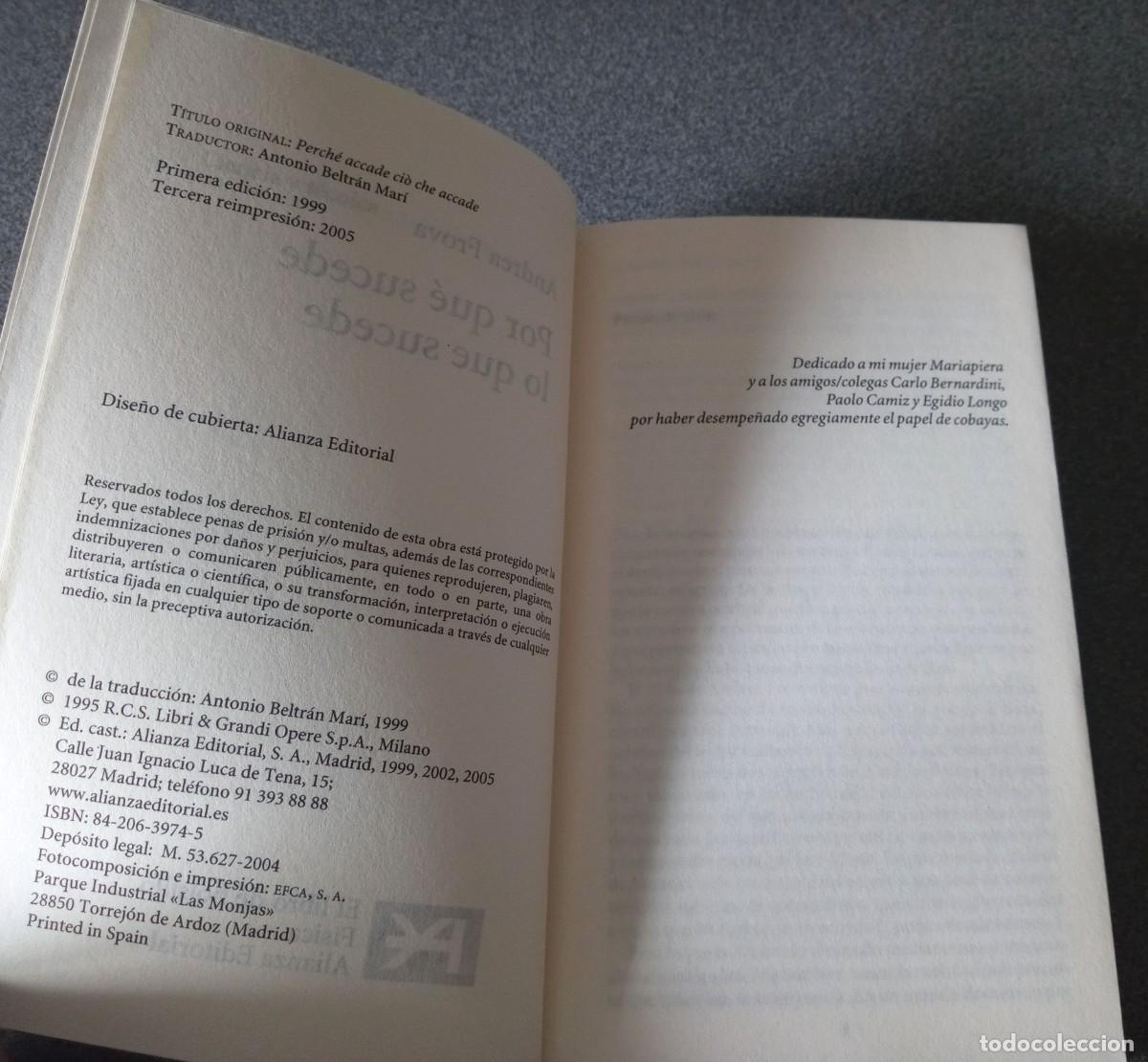Libros de segunda mano de ciencias: Por Qu&eacute; Sucede Lo Que Sucede Andrea Frova - Foto 6