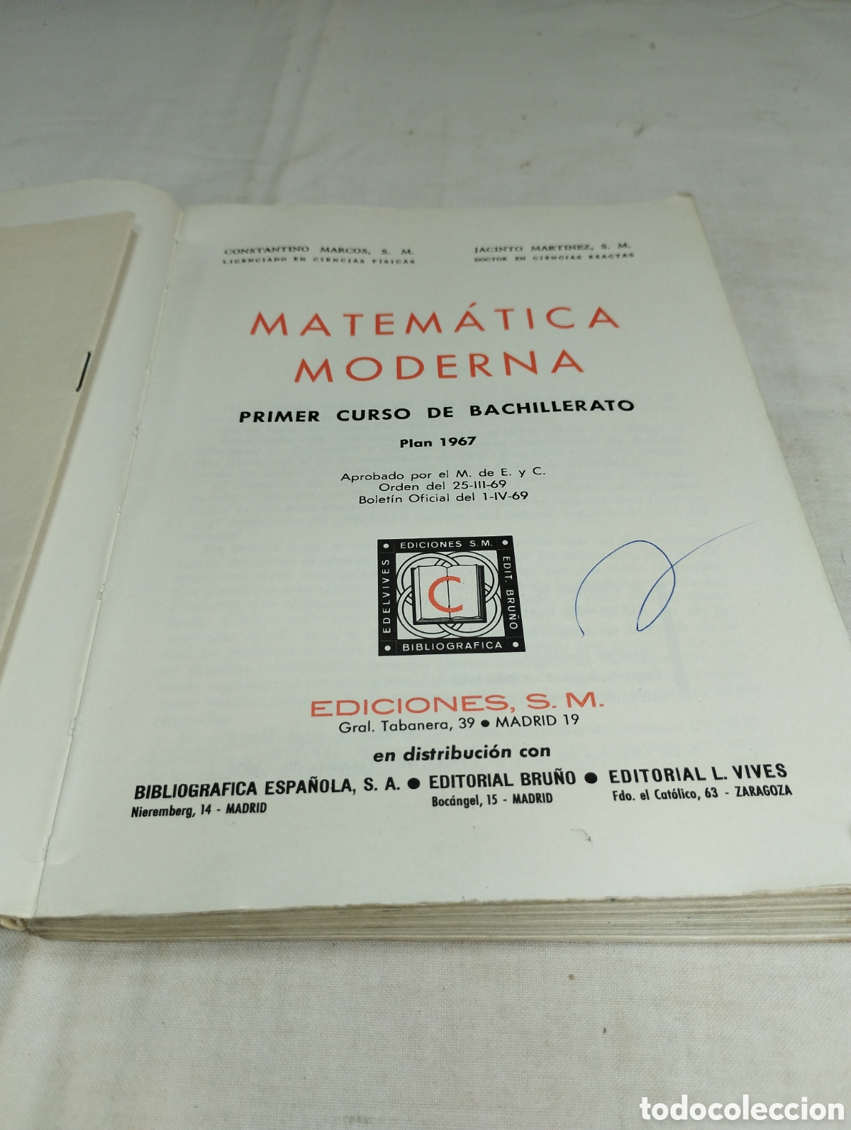 Libros de segunda mano de ciencias: Matem&aacute;tica moderna. Editorial SM, 1969 - Foto 2