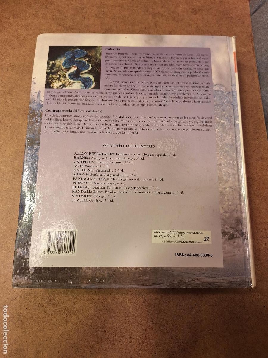Libros de segunda mano: Principios integrales de Zoolog&iacute;a - Hickman - Roberts - Larson - Foto 2
