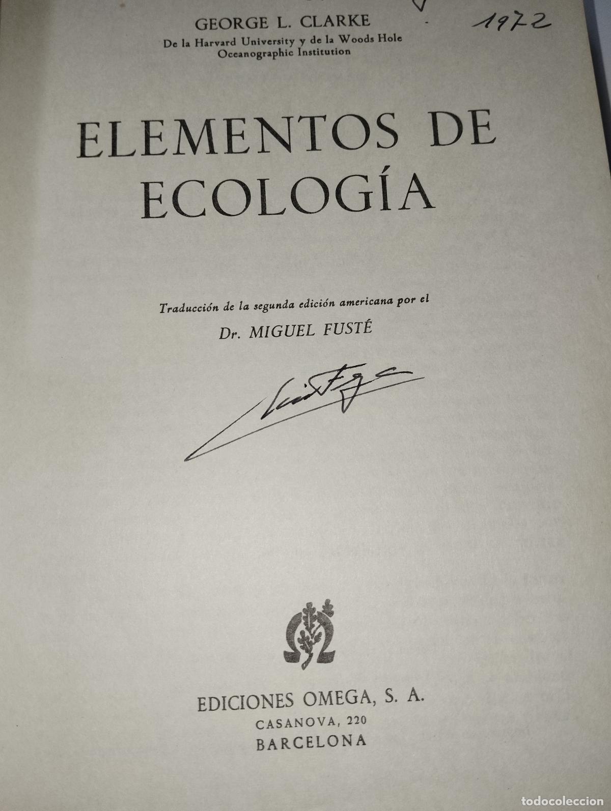 Libros de segunda mano: LIBRO ELEMENTOS DE ECOLOG&Iacute;A CLARKE - Foto 2