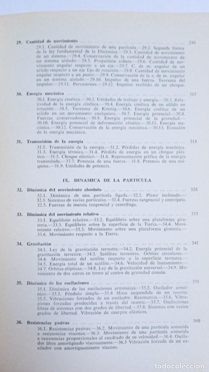 Libros de segunda mano de ciencias: MEC&Aacute;NICA 1965 PEDRO RAM&Oacute;N MOLINER 1967 - Foto 9