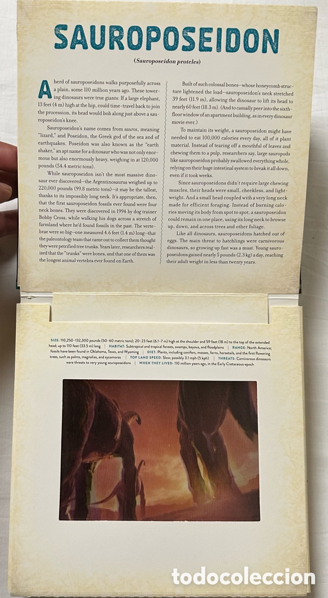 Libros de segunda mano: Dinosaur. A photicular book. Dan Kainen. En movimiento. 2018, primera edici&oacute;n. - Foto 9