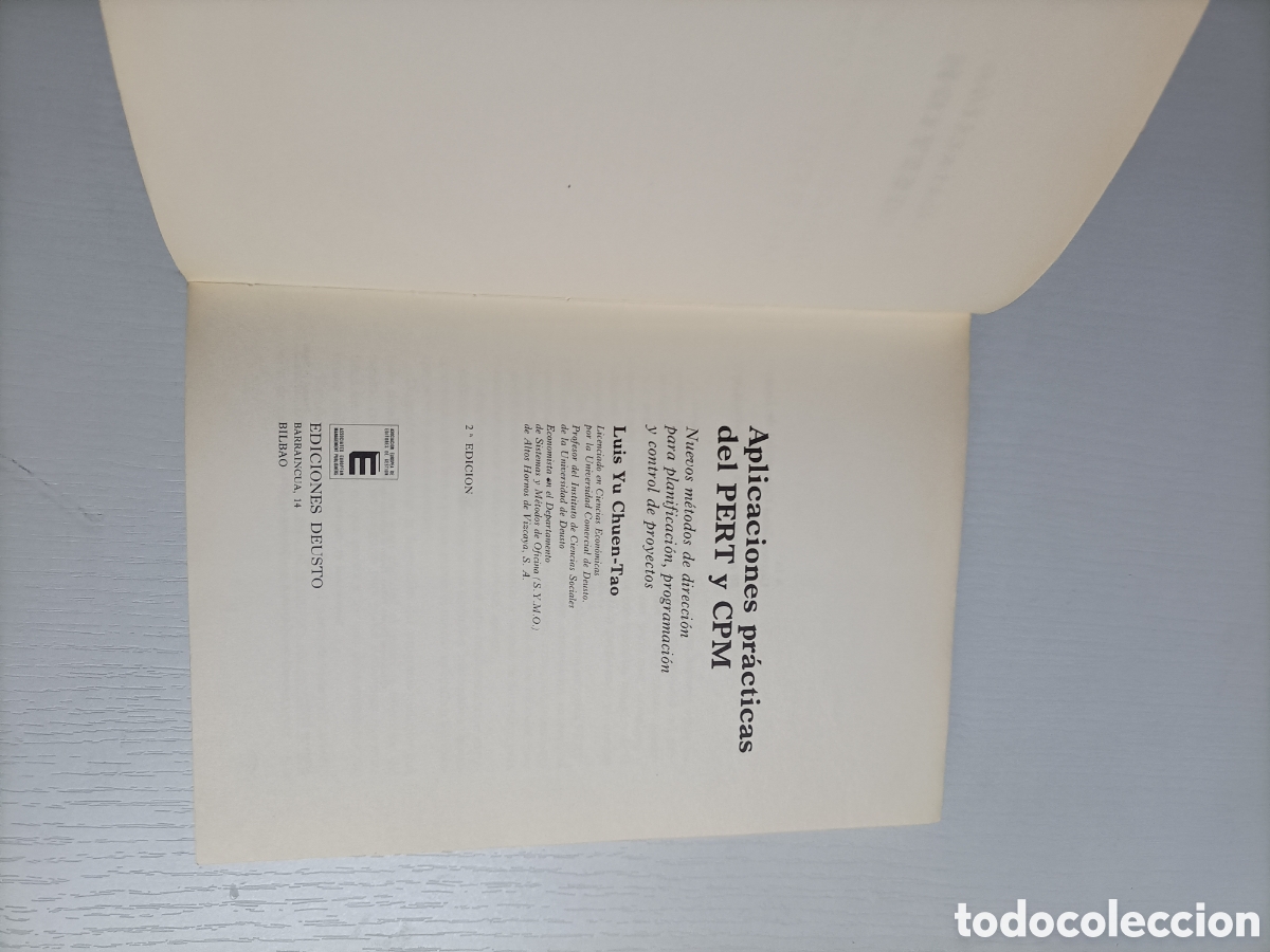 Libros de segunda mano de ciencias: Aplicaciones pr&aacute;cticas del PERT y CPM Luis Yu Chuen-tao - Foto 7