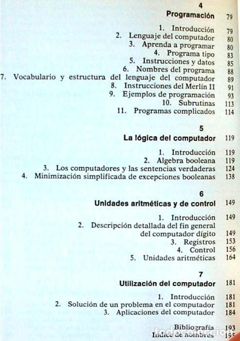 Libros de segunda mano de ciencias: PRINCIPIOS B&Aacute;SICOS DE LOS COMPUTADORES - S. M. WEINSTEIN / A. KEIM - VER DESCRIPCI&Oacute;N E INDICE - Foto 3