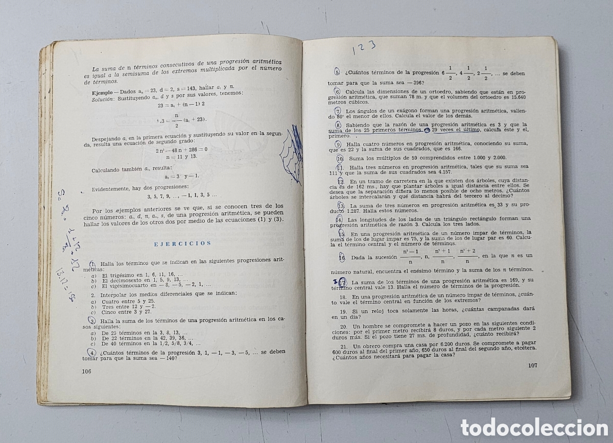 Libros de segunda mano de ciencias: LIBRO MATEMATICAS 5&deg; CURSO (Espa&ntilde;a - Ediciones S.M. - 1967) SIGNOS DE USO - Foto 19