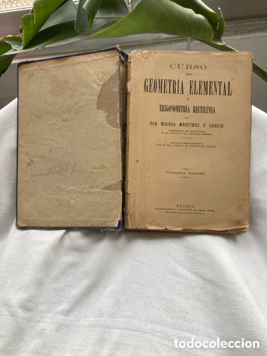 Libros de segunda mano de ciencias: CURSO De GEOMETR&Iacute;A ELEMENTAL Y TRIGONOMETR&Iacute;A RECTIL&Iacute;NEA - Foto 3