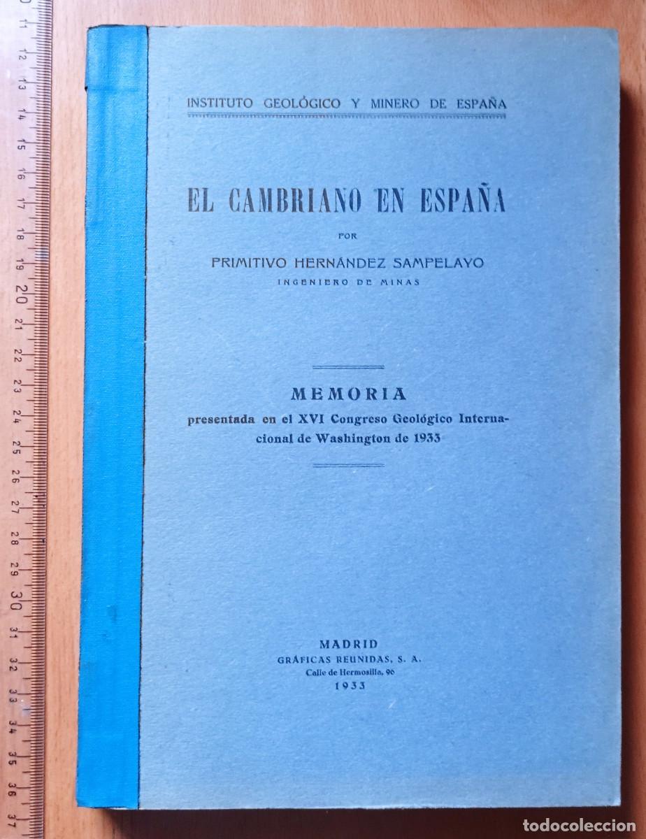 Libros de segunda mano: Libro: El Cambriano en Espa&ntilde;a, de P. Hern&aacute;ndez Sampelayo (1933) - Foto 1