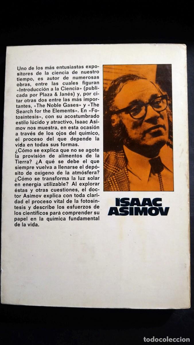 Libros de segunda mano: FOTOS&Iacute;NTESIS - ISAAC ASIMOV - Foto 2