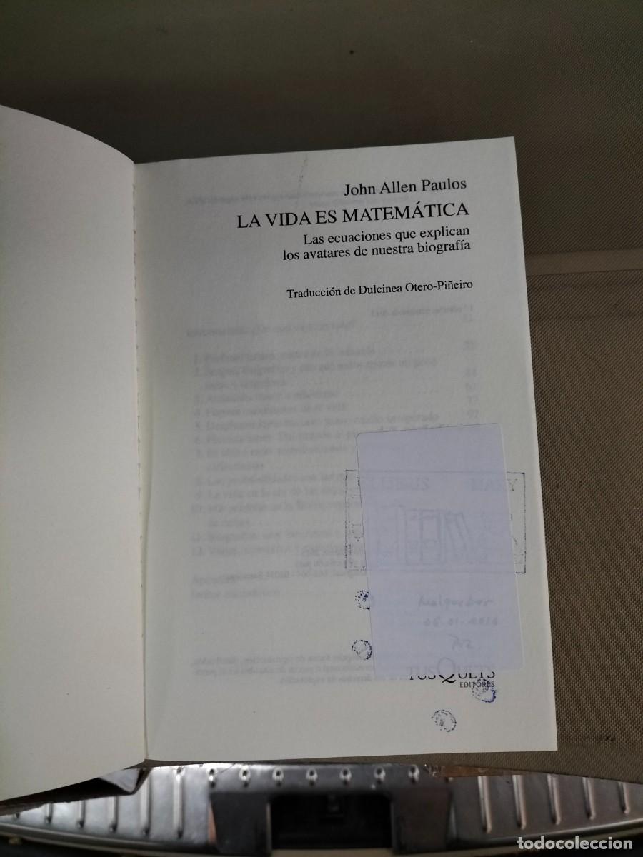 Libros de segunda mano de ciencias: La vida es matem&aacute;tica - John Allen Paulos - Foto 3